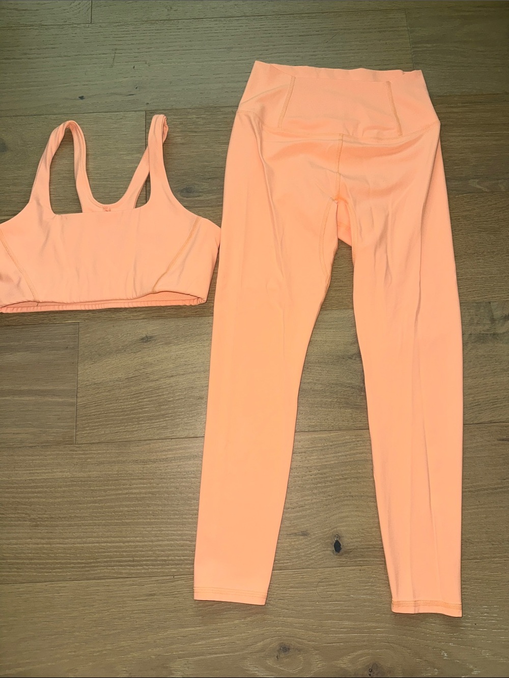 FP Movement by Free People Peach Scoop-Back Sports Bra & High-Waist Leggings Set